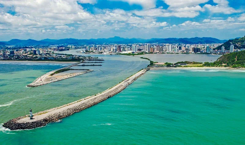 Perspectiva do litoral